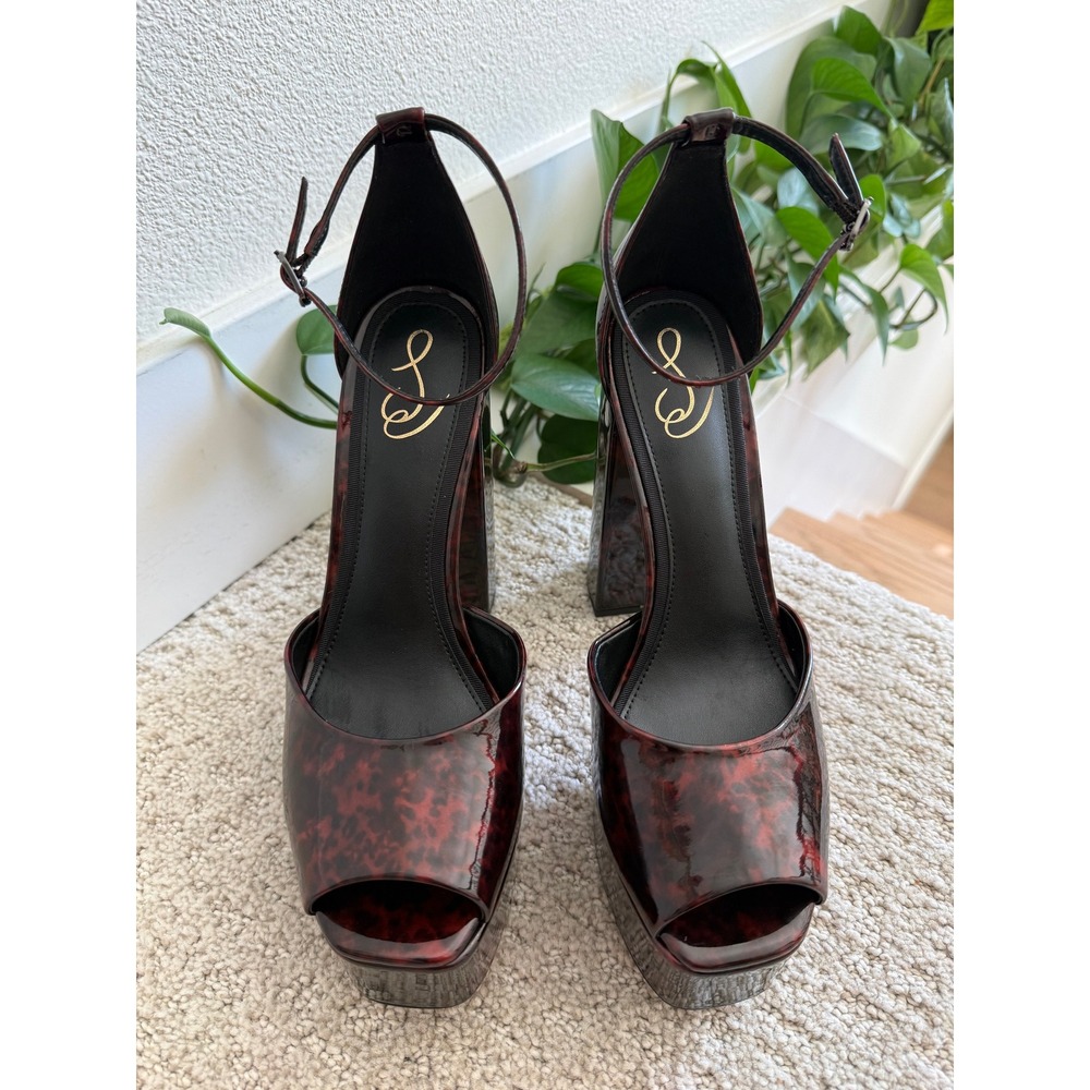 Sam Edelman Tortoiseshell Platform Sandals in Brown - Picture 8 of 14